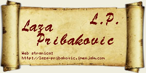 Laza Pribaković vizit kartica